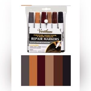 Varathane Furniture Wood Stain Markers. 6 pieces, Brand New!